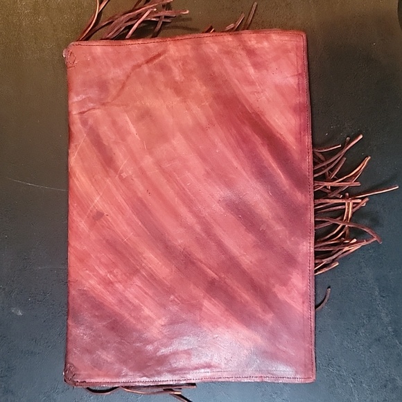 Red Leather Clutch Bag - Picture 2 of 6
